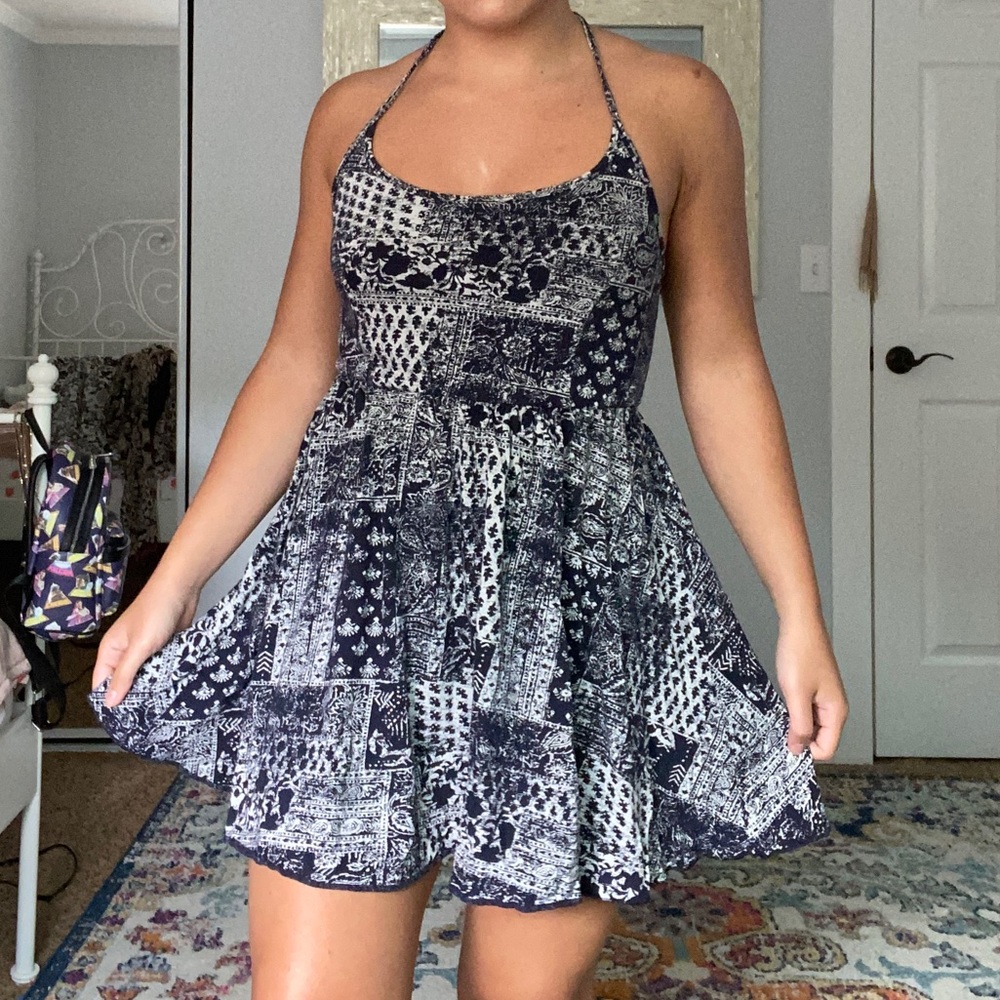 Billabong Short patterned halter top beach dress